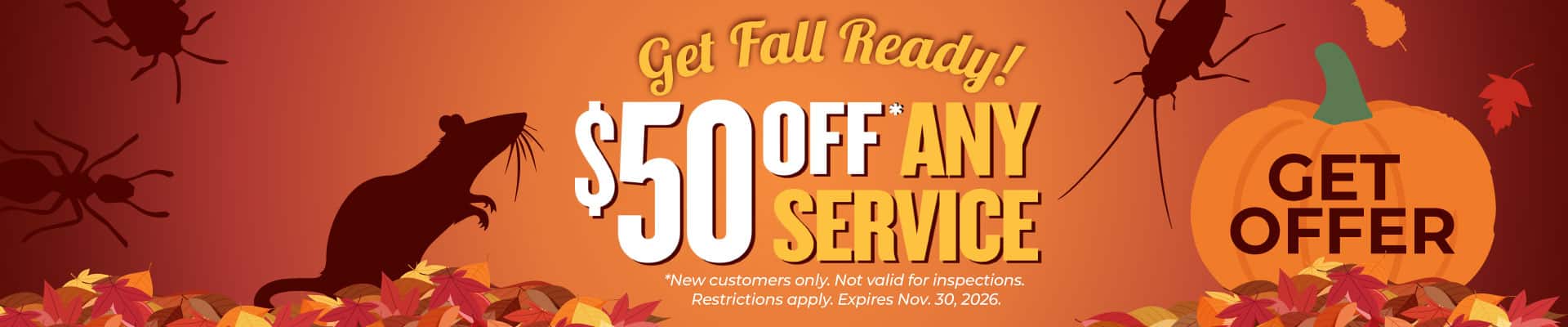 Save $50 on Fall Pest Control