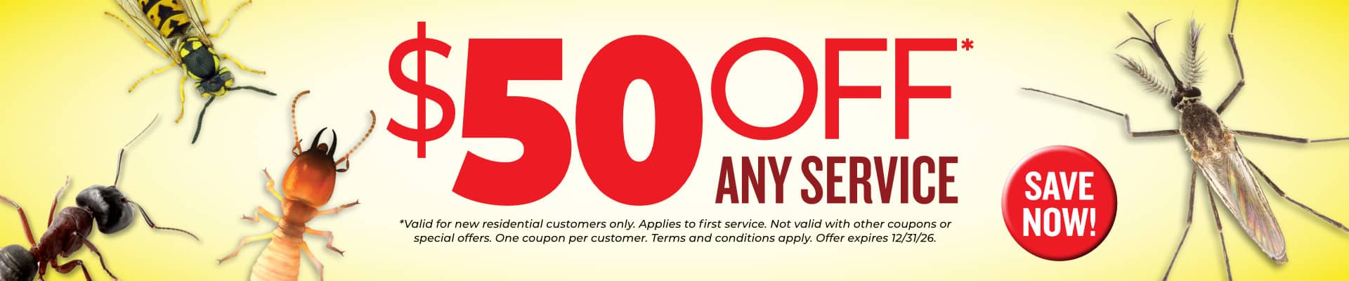 Save $50 off Strand Pest Control